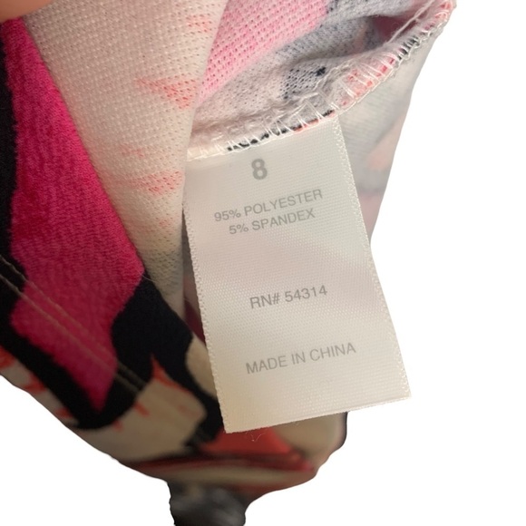 BISOU Bisou Short Sleeve Floral Cutout Midi Dress Size 8 - Picture 13 of 14